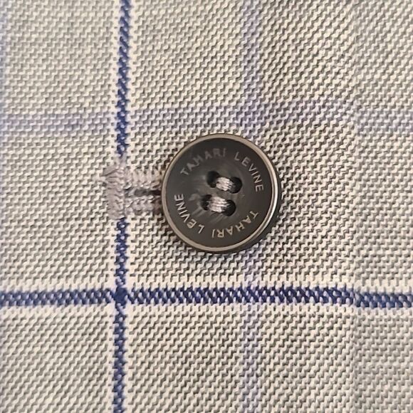 Tahari ASL Satin Back Plaid Vest Gray Blue Size 14 - Picture 5 of 13